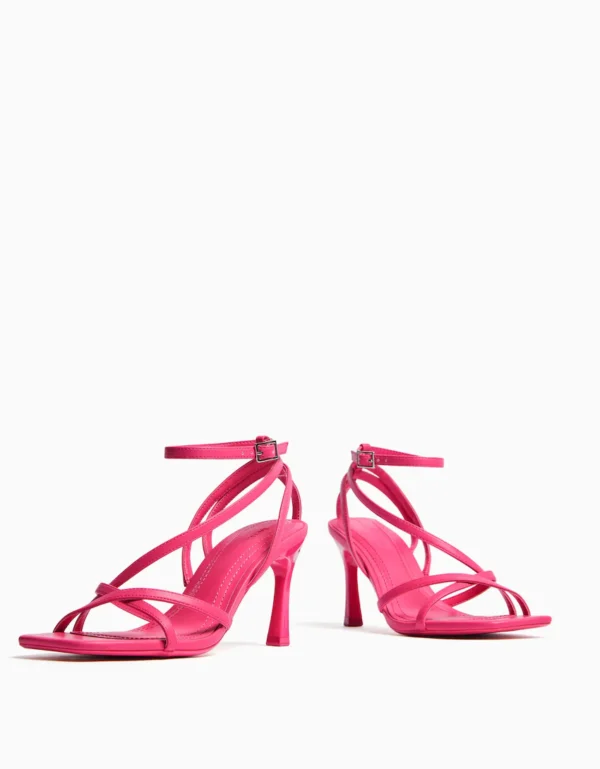 Bershka Strappy Pink Sandals